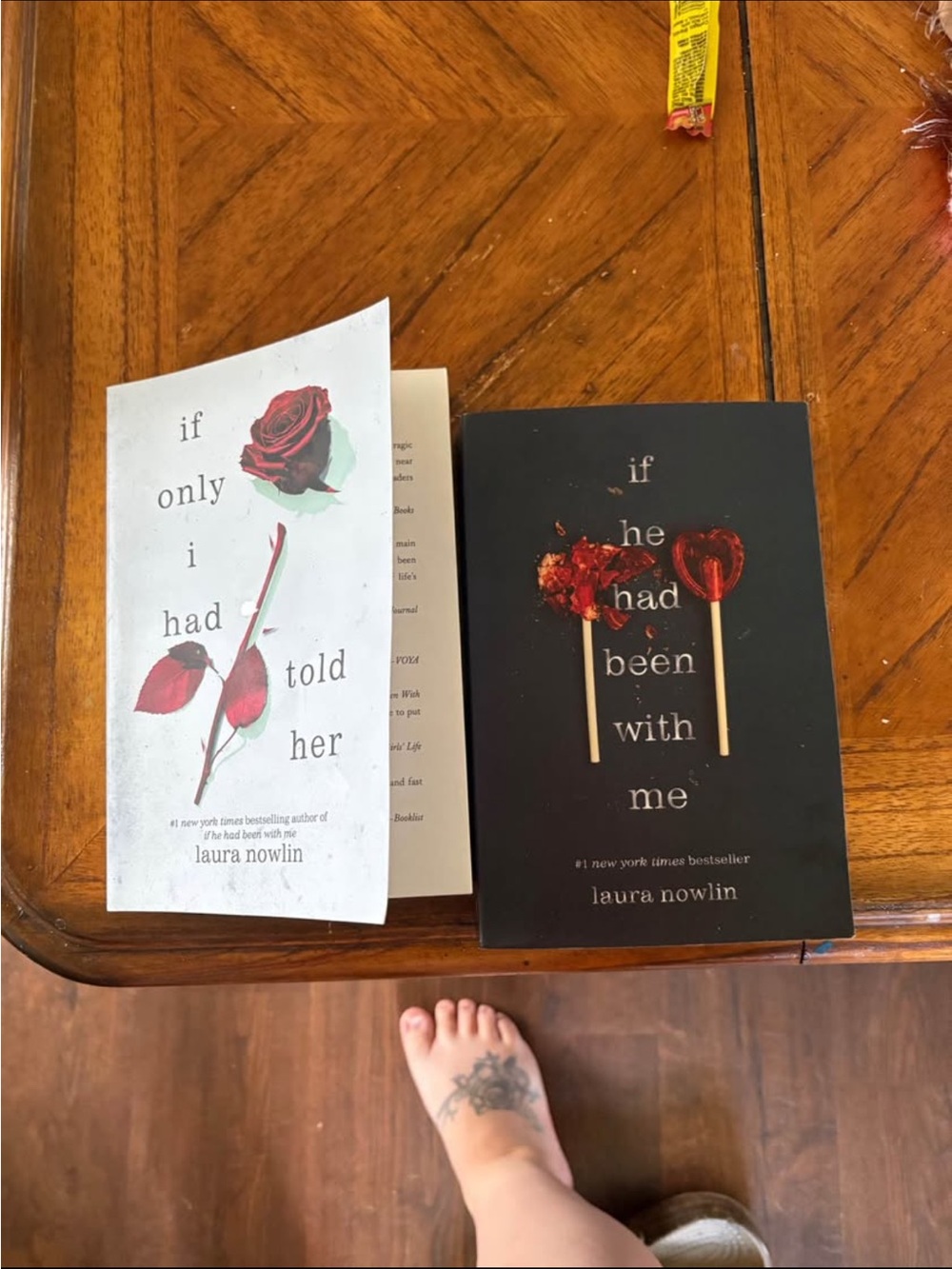 Laura Nowlin "If He Had Been With Me" - Black and White Book Covers